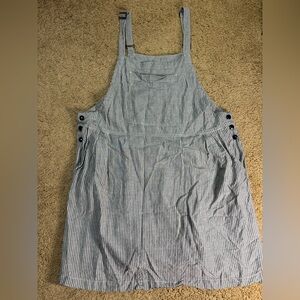 Volcom Black and White Striped Overall Skirt Midi Women’s XL